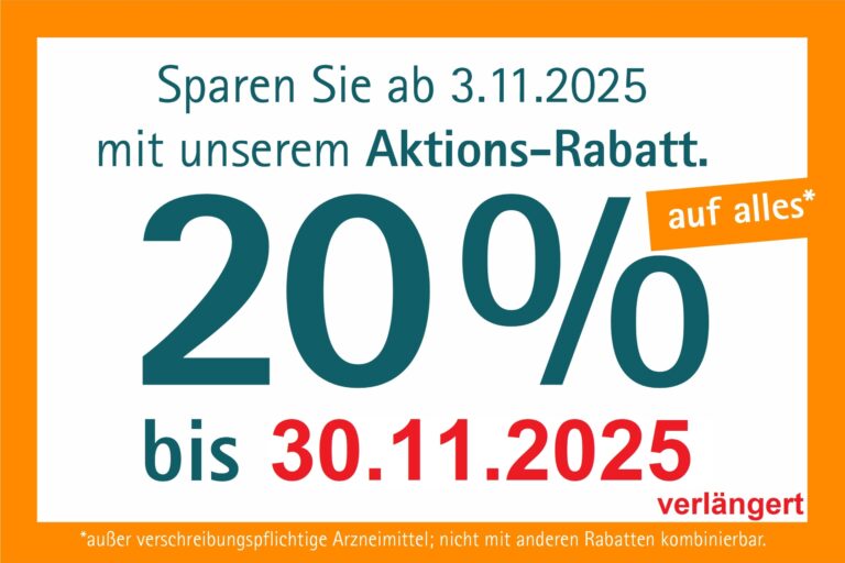 20% auf alle verschreibungspflichtigen Produkte