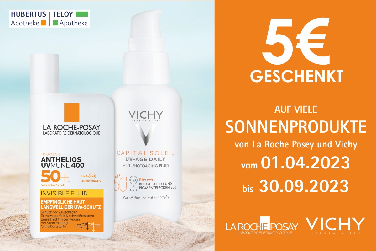3 bis 5 € Rabatt auf Sonnenprodukte