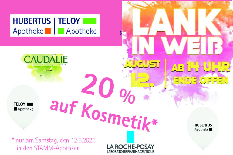 Lank in weiß – 20% auf Kosmetik