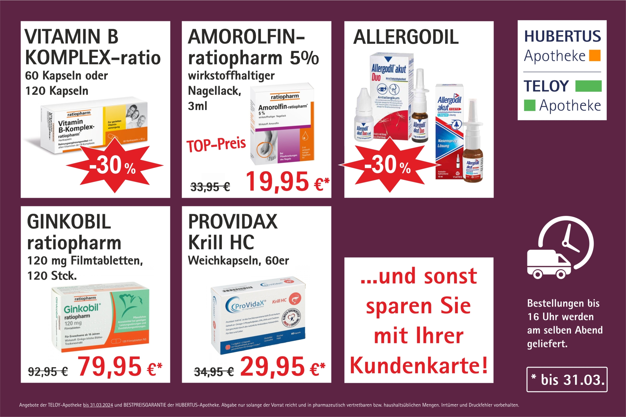 Angebote bis 31.3.2025
