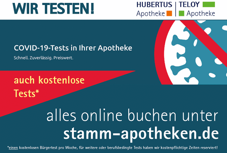 Ab sofort: Corona-Schnelltests in den Stamm-Apotheken