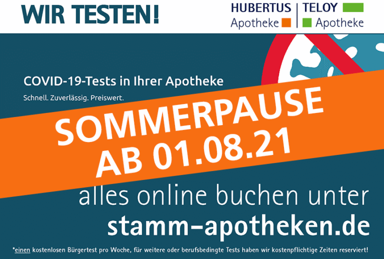 Corona-Schnelltests gehen in die Sommerpause!