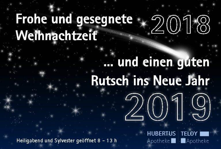 Frohe Weihnachten und guten Rutsch!