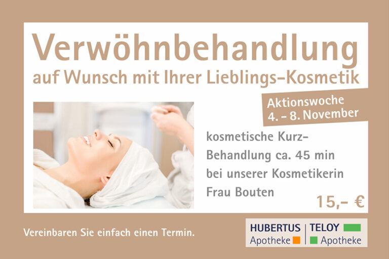 Verwöhnbehandlung November 2019